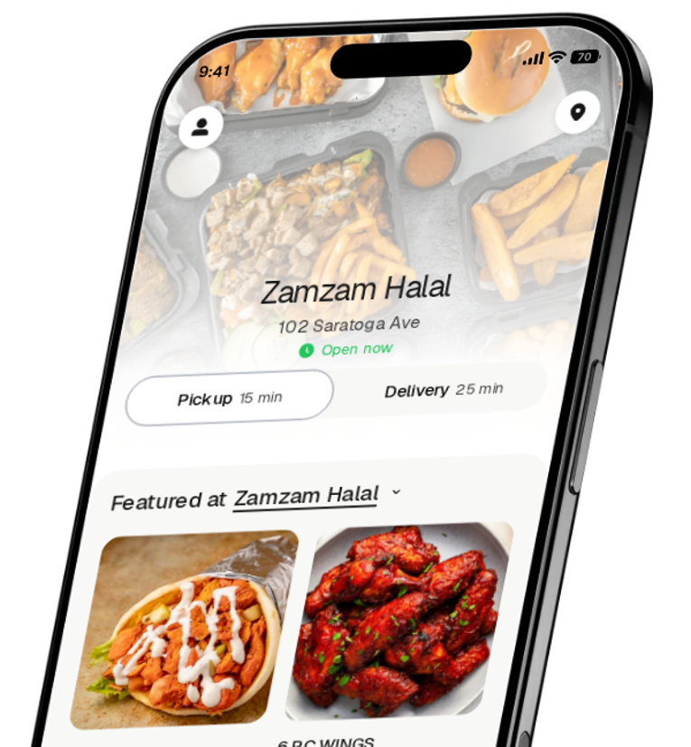 Zamzam Halal app preview